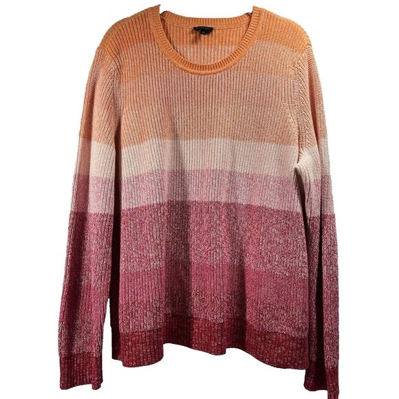 Talbots Sweaters - Talbots Sweater Women Pullover Colorful Size XL Pink Orange Pima Cotton Pullover